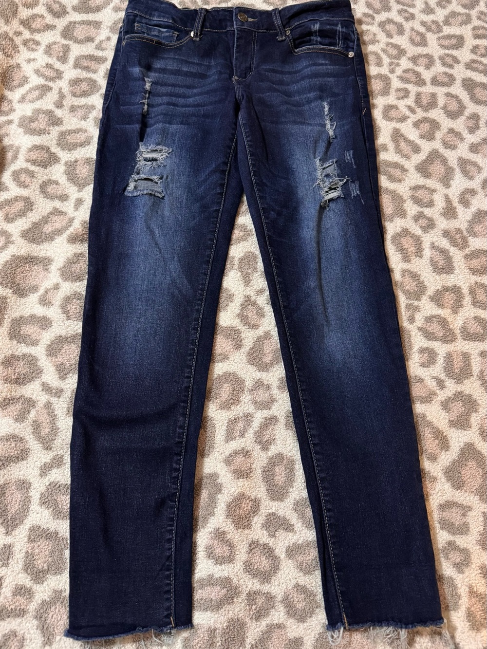 KanCan Dark Blue Distressed Skinny Jeans